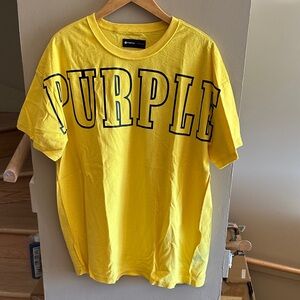 $145 Purple Brand Yellow Short Sleeve Tee